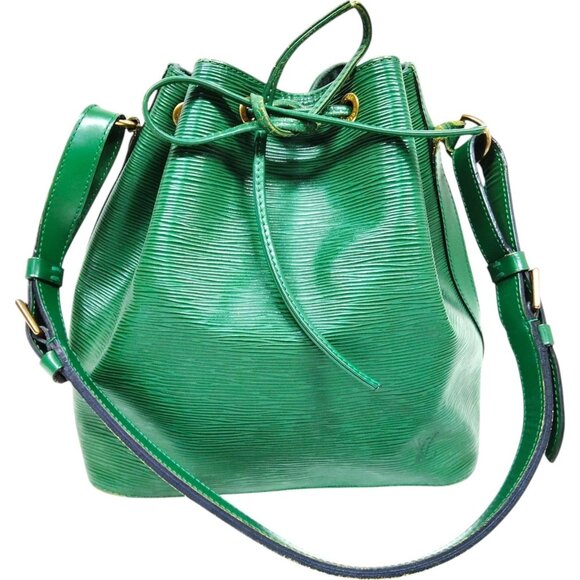 (L4) Authentic Louis Vuitton Shoulder Bag Green Epi Leather Luxury Vintage Desig - Picture 1 of 9